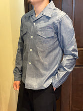 画像をギャラリービューアに読み込む, BLD128 CHAMBRAY OPEN COLLAR SHIRTS L/S