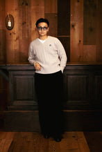 将图片加载到图库查看器,【予約商品】BLD191 V-ARAN KNIT COTTON SWEATER