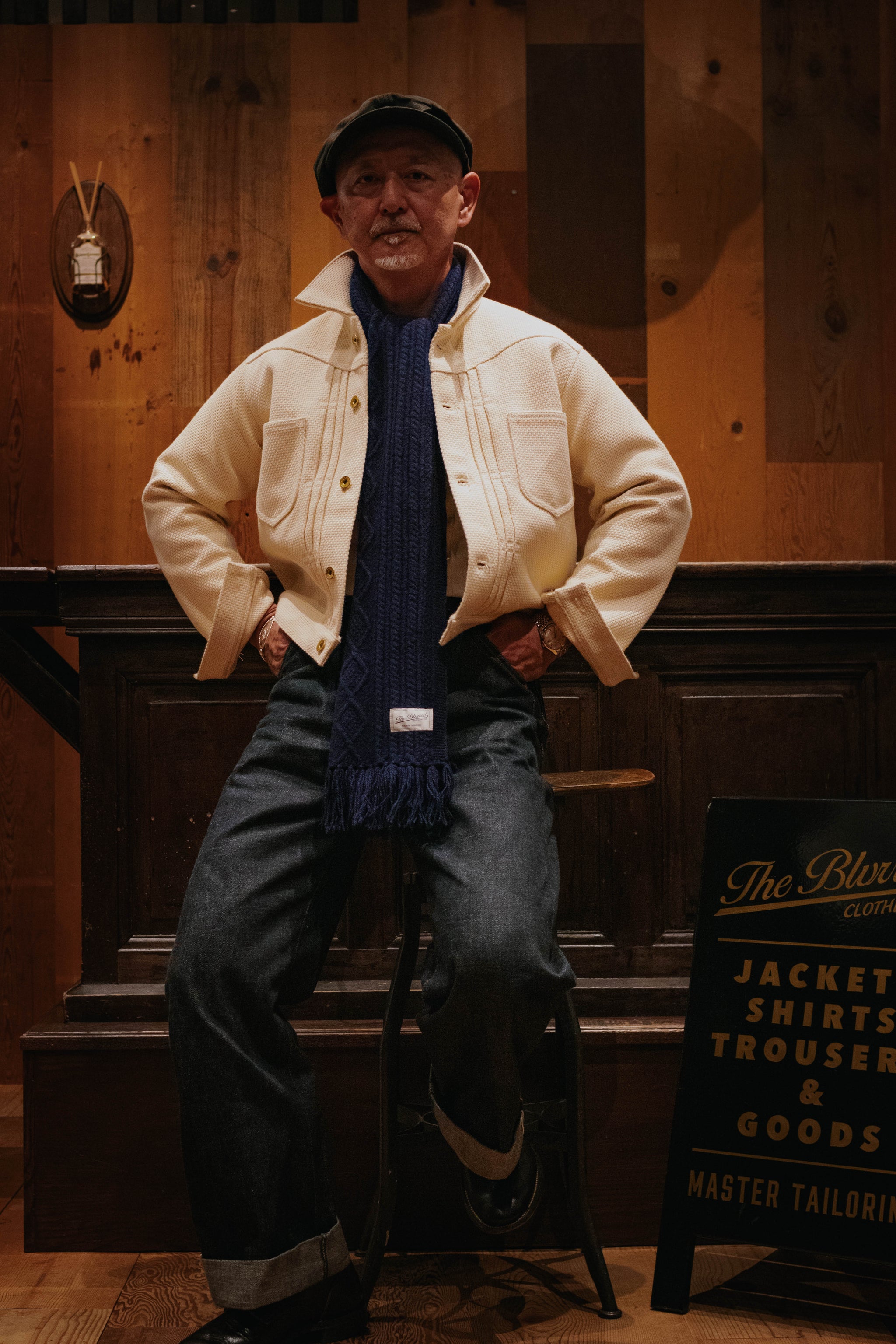 ジャケット・アウター BLURRED CLOTHING SASHIKO SPORTS JACKET BLURRED CLOTHING SASHIKO SPORTS JACKET