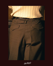 将图片加载到图库查看器，BLD198 BROWN COTTON TROUSERS
