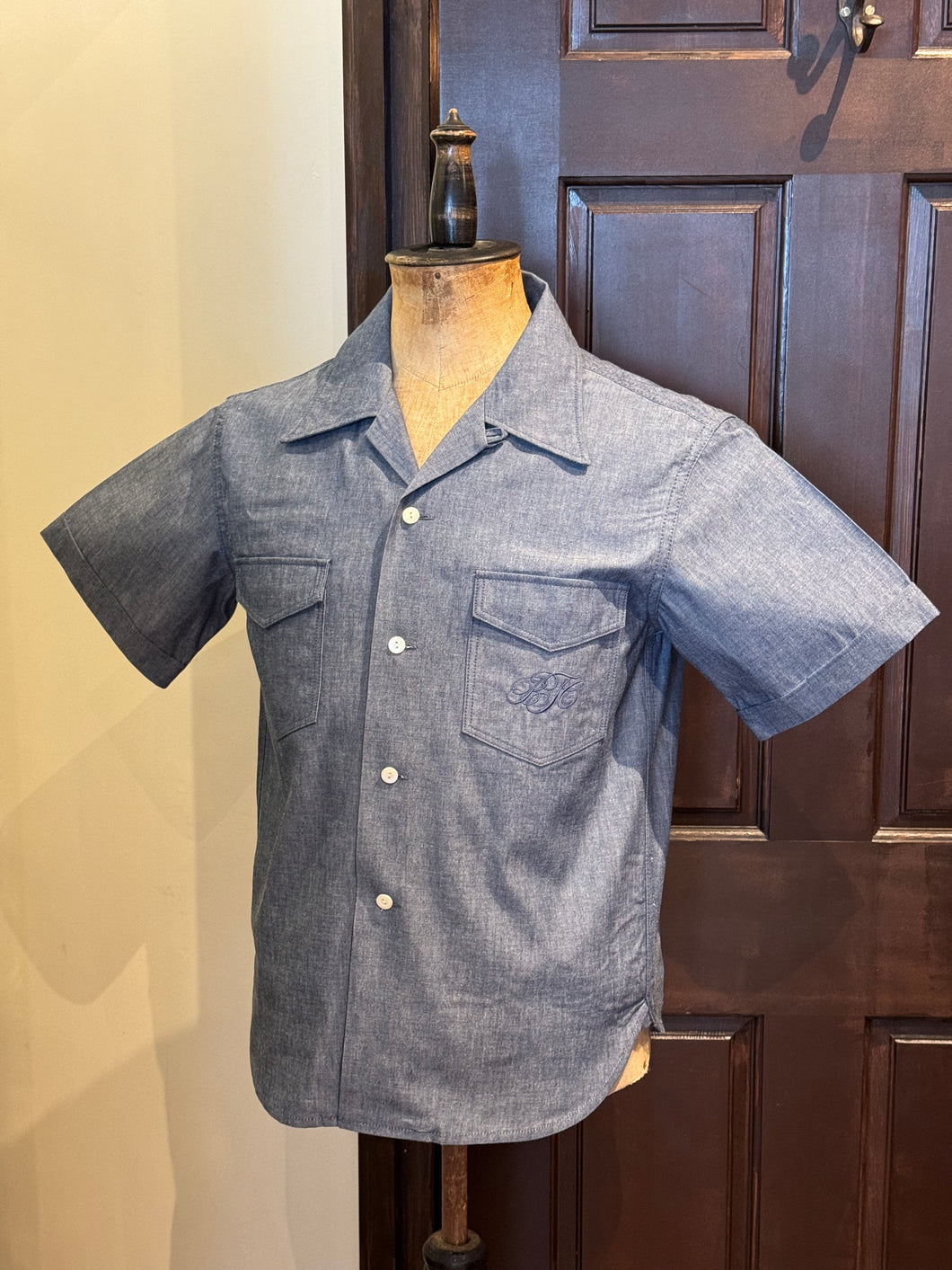 [Pre-order item] BLD127 CHAMBRAY OPEN COLLAR SHIRTS S/S