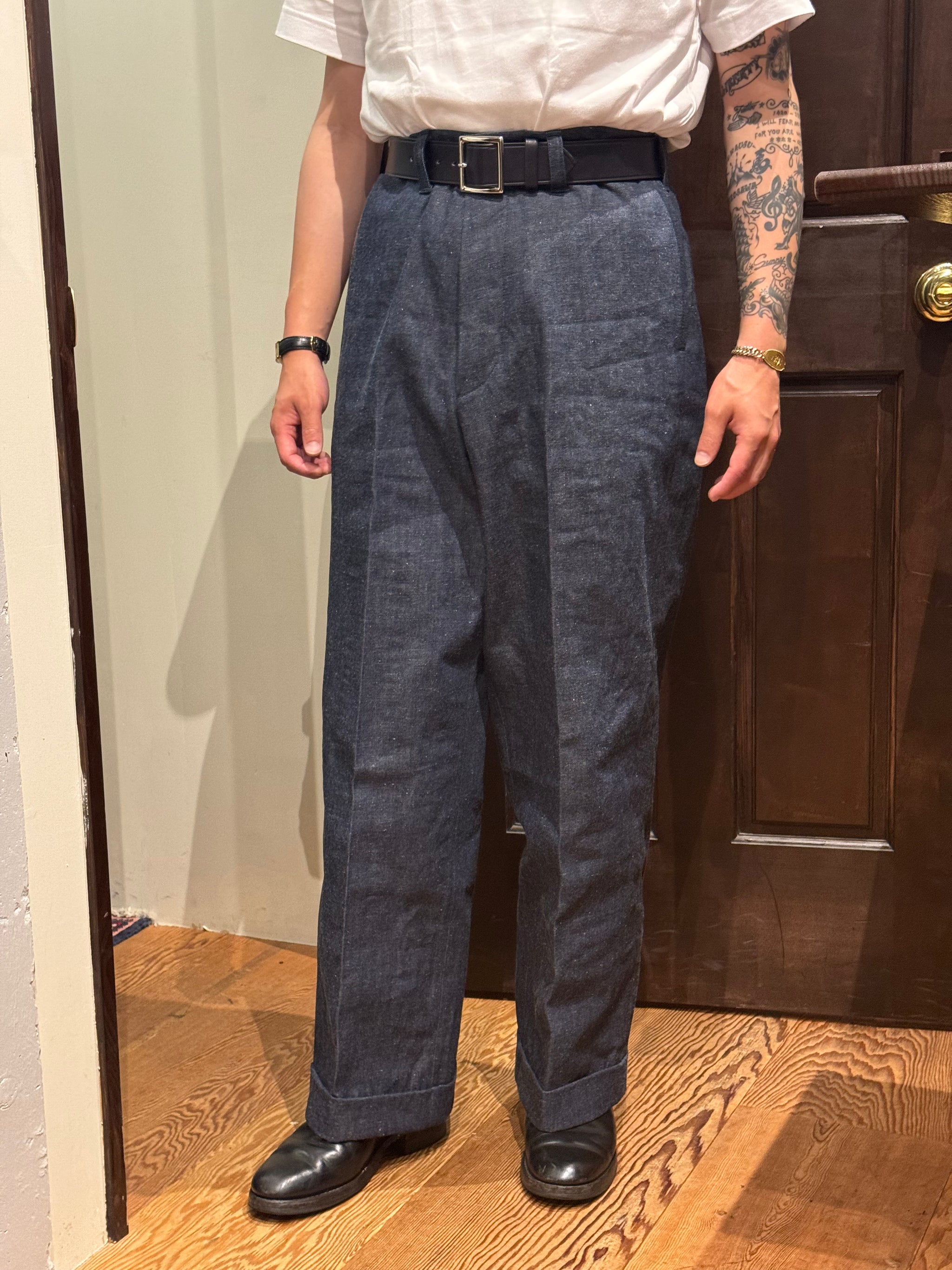 BLD153 NEP DENIM TROUSERS – BLURRED CLOTHING OFFICIAL