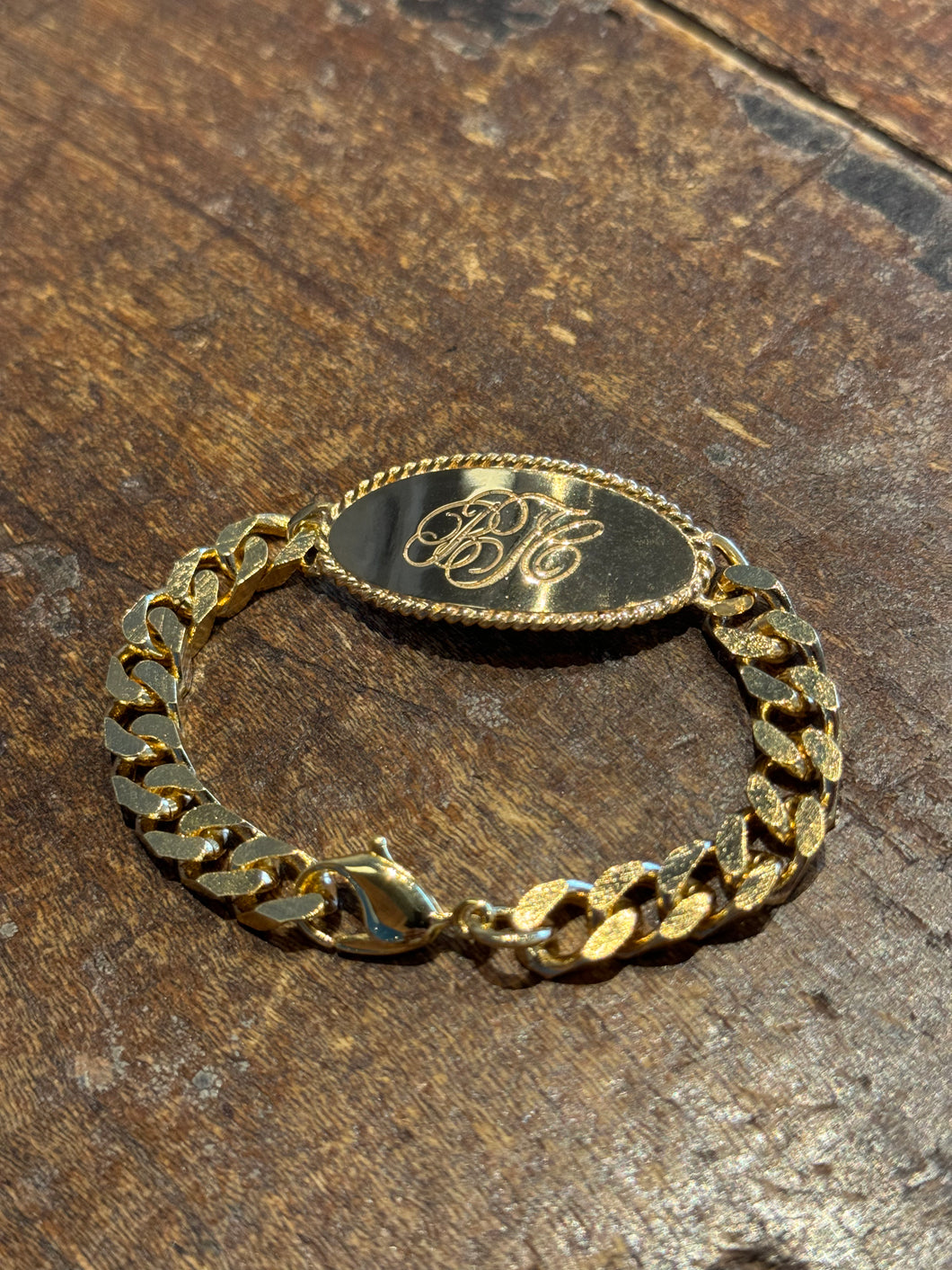 BLD044 SIGNET ID BRACELET 